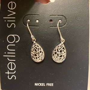 Sterling silver raindrop earrings